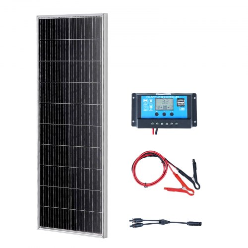 ECI POWER 100W 12V Monocrystalline Solar Panel Kit – Off-Grid, Rigid, MC4 Connectors, Mounting Z Brackets Included