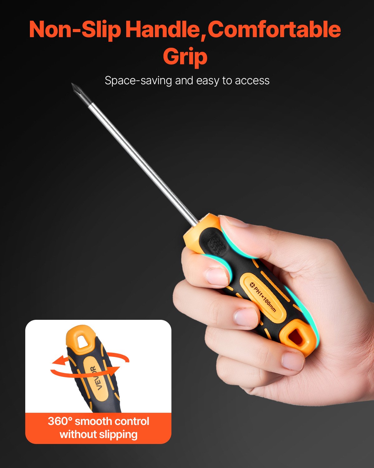 VEVOR Screw Driver Set With Magnetic Tip – 12-Piece Kit