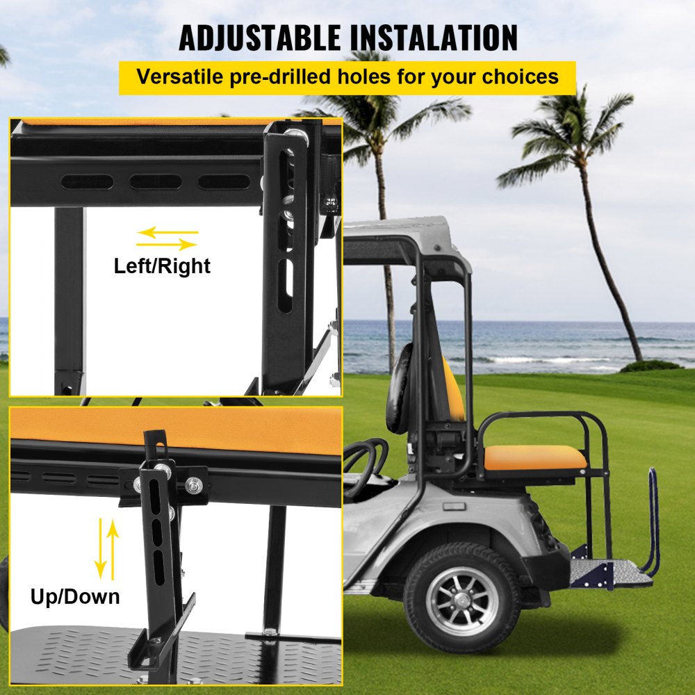 VEVOR Golf Cart Rear Seat, Club Car Rear Seat for Club Car Precedent 2004 and Up, Heavy Duty