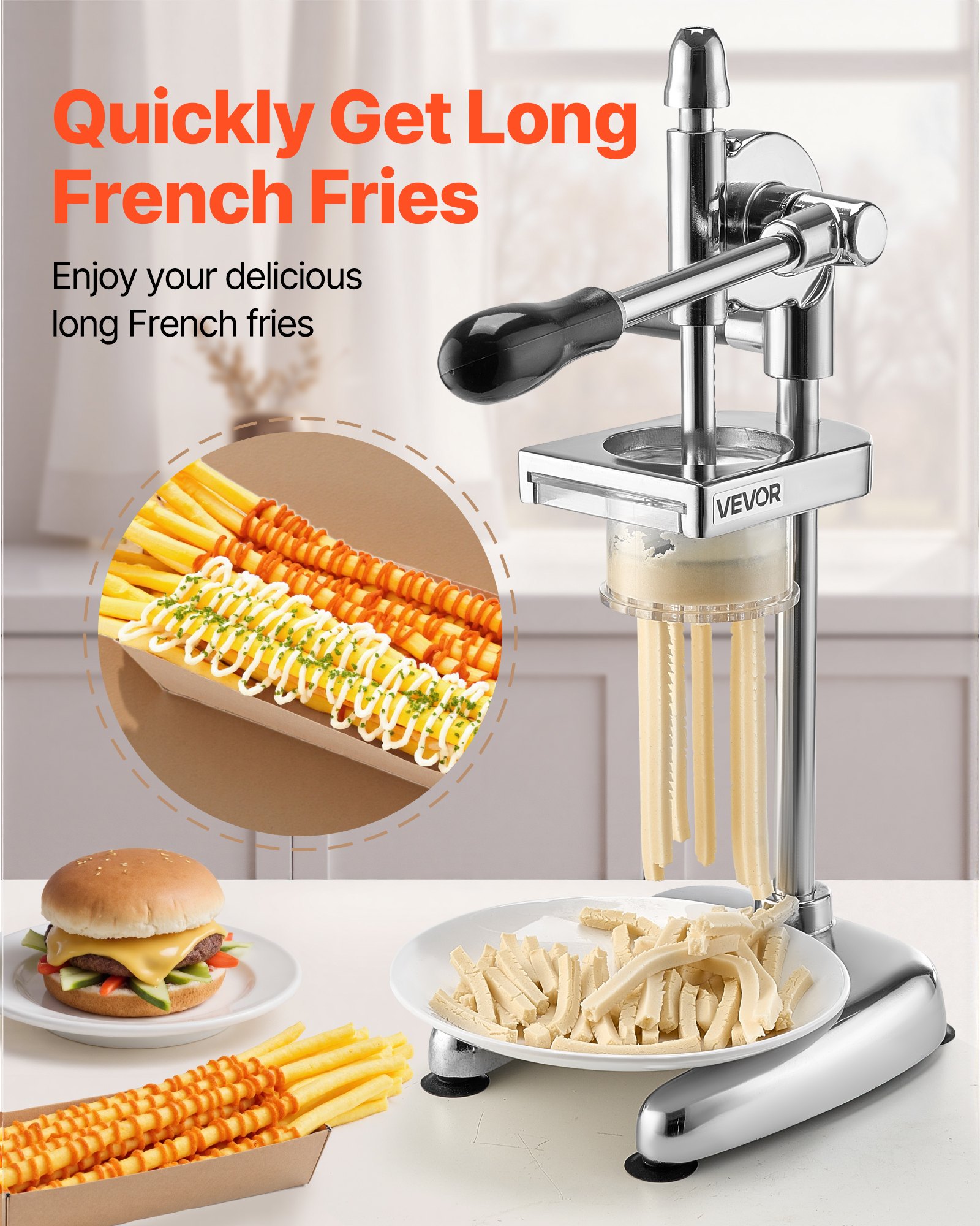 VEVOR Potato Fries Cutter Commercial – Stainless Steel