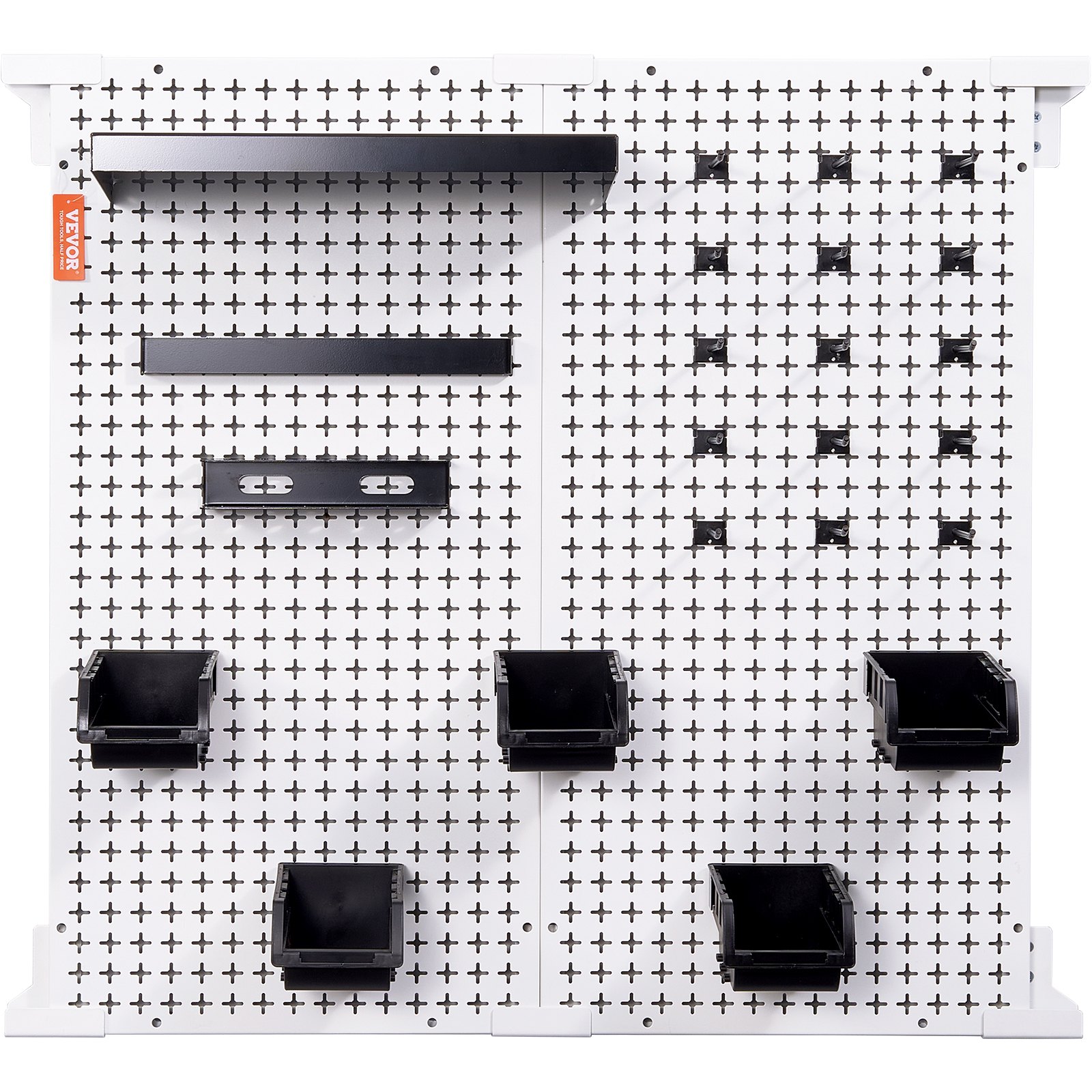 VEVOR Pegboard Wall Organizer 32" x 32", 330LBS Loading Garage Metal ...