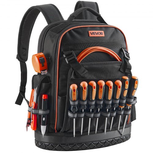 VEVOR Electrician Backpack Tool Bag — Heavy-Duty 64 Pocket