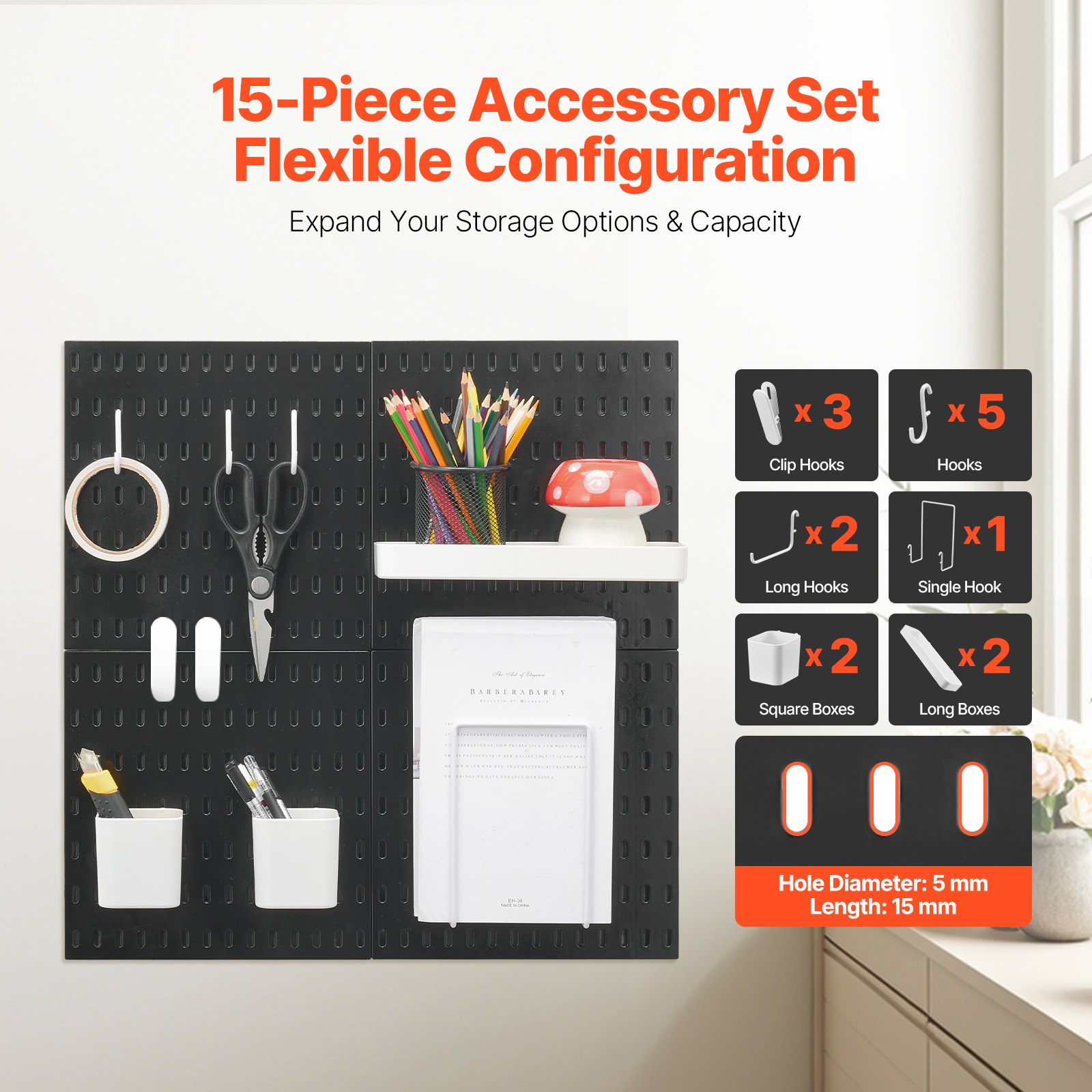 XILYZMO Pegboard, Wood Pegboard Combination Wall Organizer Kit, Wall Mount Peg Board Divider, Craft Organizer Peg Board Display For Bedroom Study(Green,40x60cm - View #10