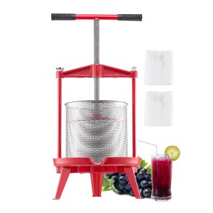VEVOR 3.69 Gal/14L Fruit Wine Press, Stainless Steel Basket with Cross ...