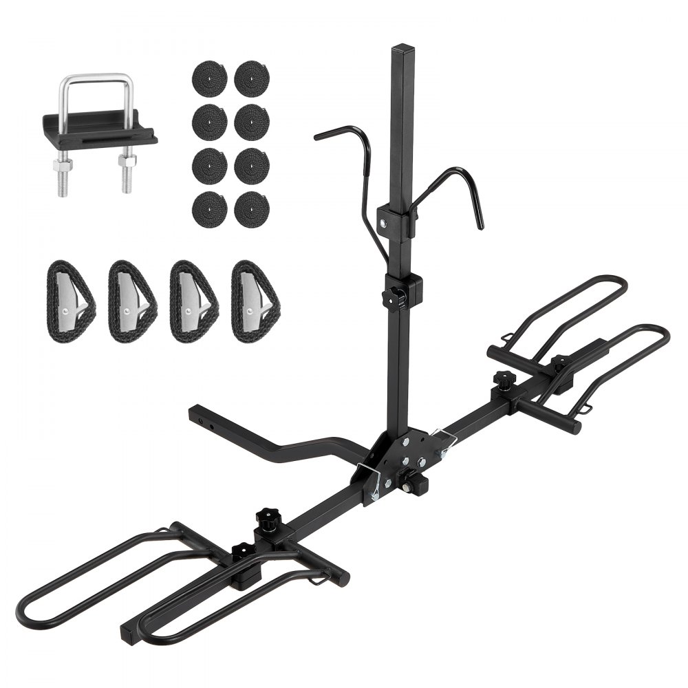 VEVOR Hitch Mount Bike Rack, 2-Bike Platform Style, 80 LBS Max Capacity ...