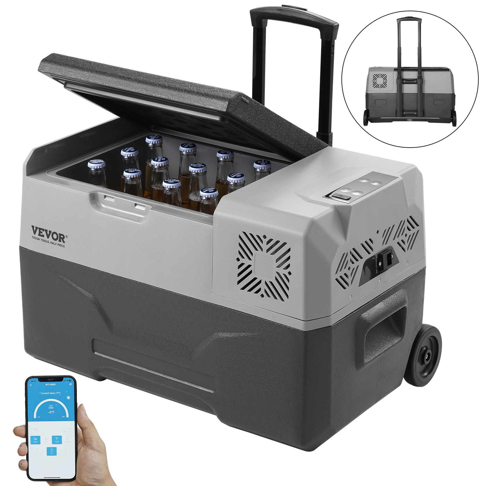 VEVOR Car Refrigerator, 12 Volt Car Refrigerator Fridge, 30 L Single ...