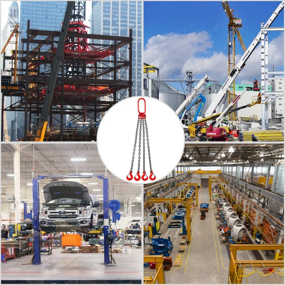 Engine Sling VEVOR Chain Sling, 8 mm x 200 cm Lifting Chains with Hooks, G80 Engine ...