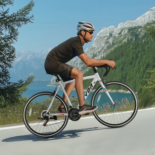 VEVOR 21 Speed Road Bike – 700x25C Wheels, 67 x 18 x 37 Inch