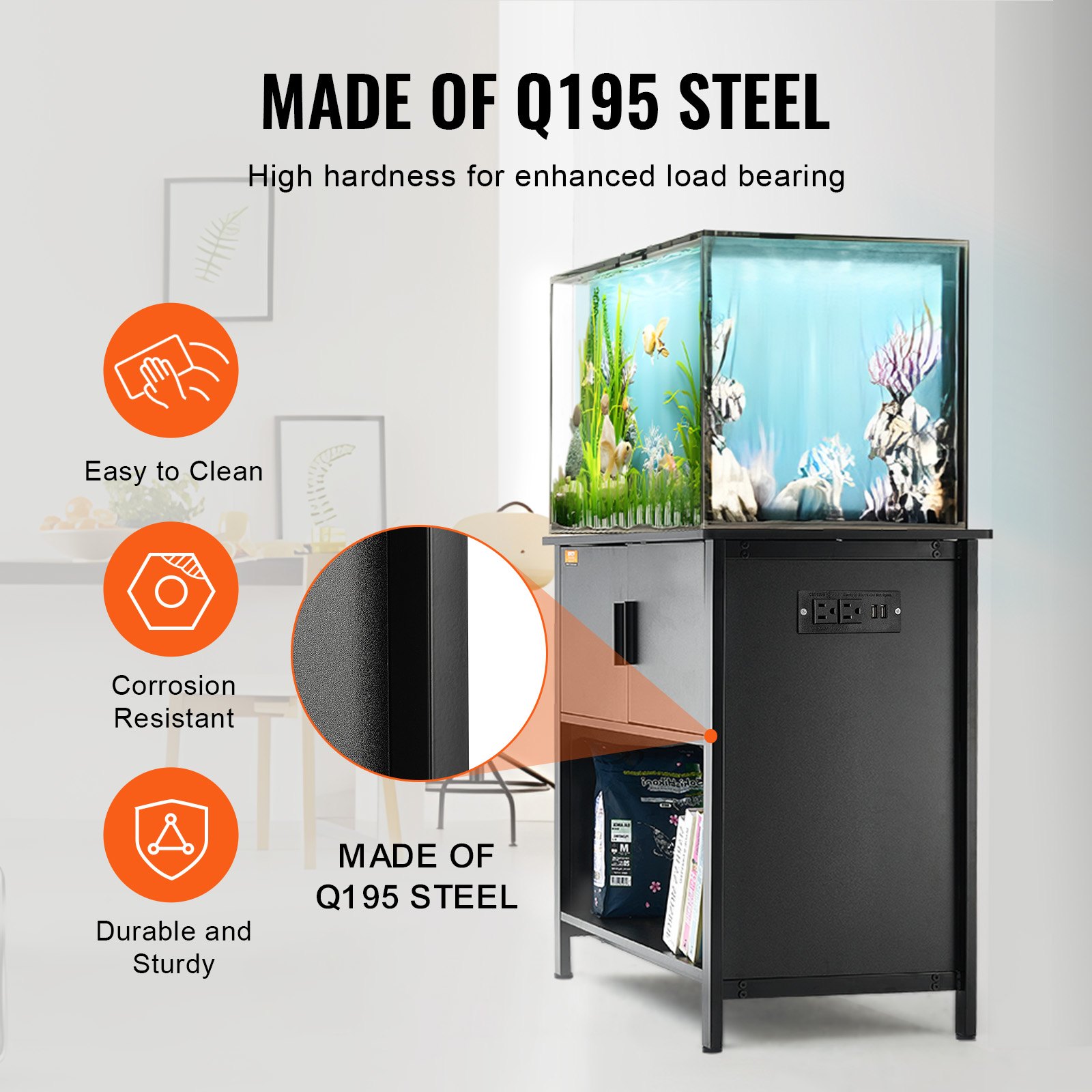 VEVOR Aquarium Stand, 40 Gallon Fish Tank Stand, 36.6 x 18.9 x 31.5 in