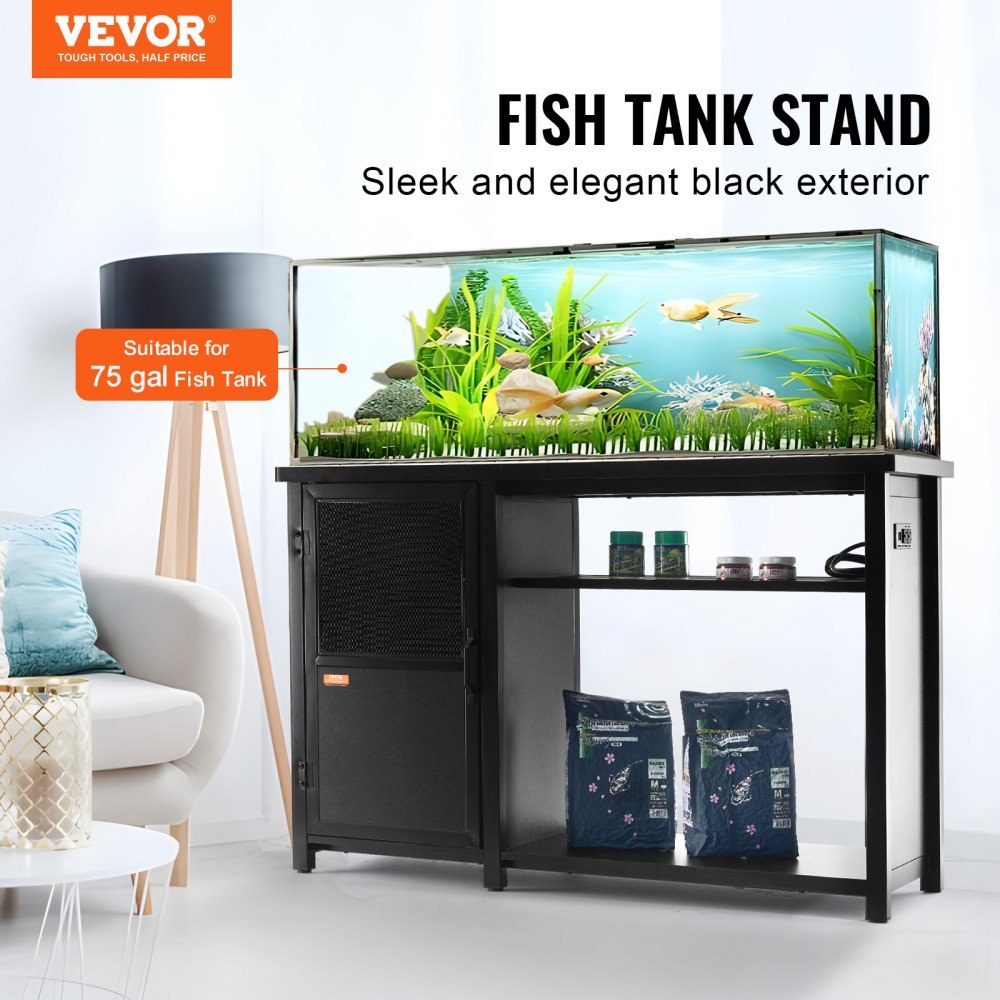 VEVOR Aquarium Stand, 75 Gallon Fish Tank Stand, 52 x 19.7 x 32.3 in ...