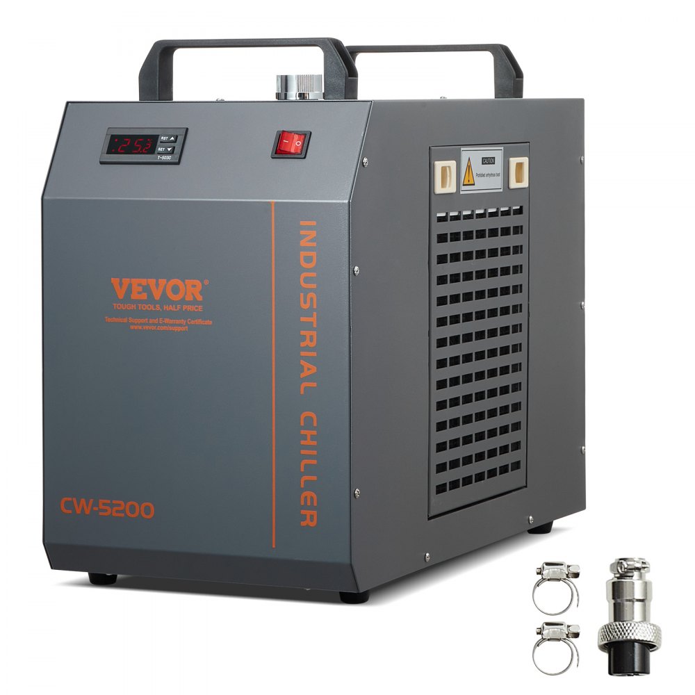 VEVOR Industrial Water Chiller, CW-5200, Industrial Water Cooler ...
