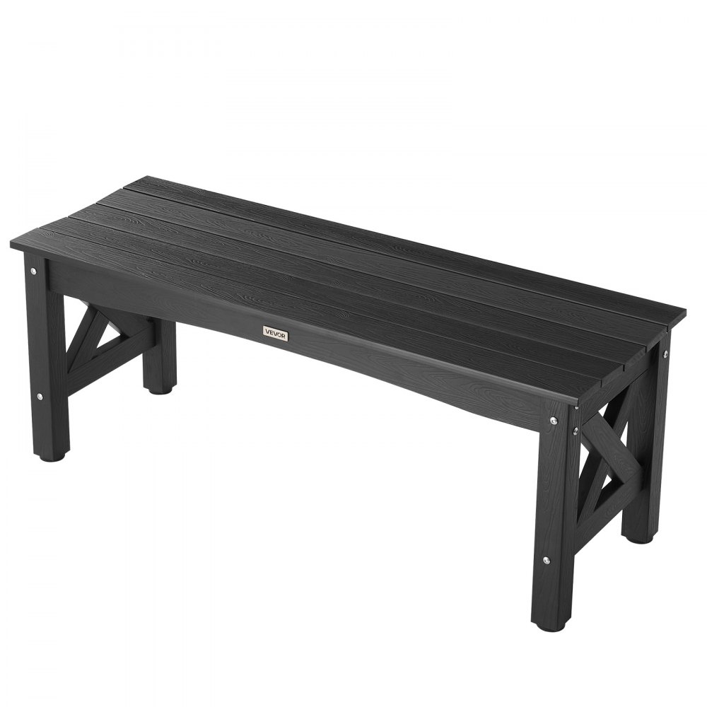 VEVOR Black Patio Bench – 44.5