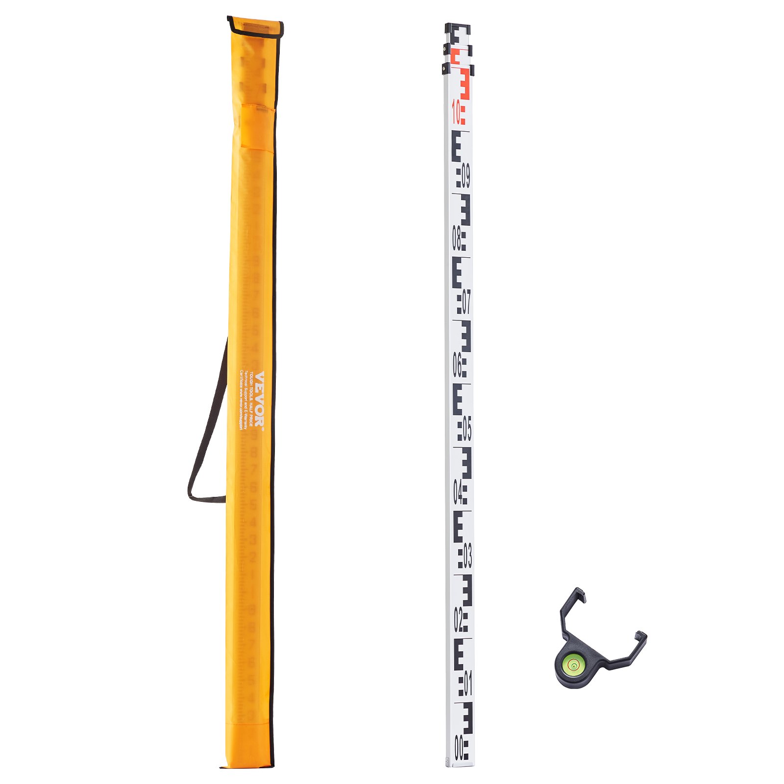 VEVOR Aluminum Grade Rod, 3M Metric Telescopic Measuring Rod, Double ...