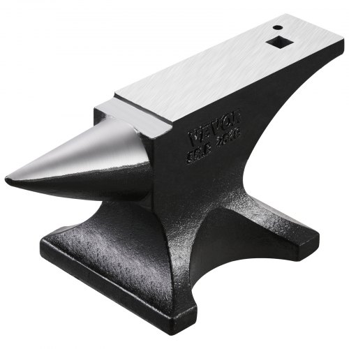 VEVOR Cast Steel Anvil – 55 lbs, 50 HRC, Round Horn Design