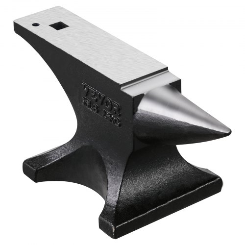 VEVOR Cast Steel Anvil – 55 lbs, 50 HRC, Round Horn Design