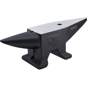 VEVOR Cast Iron Anvil, 110 Lbs(50kg) Single Horn Anvil with Large ...