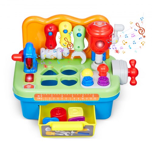 VEVOR Tool Workbench Toy – Musical, 8 Accessories, Age 2+