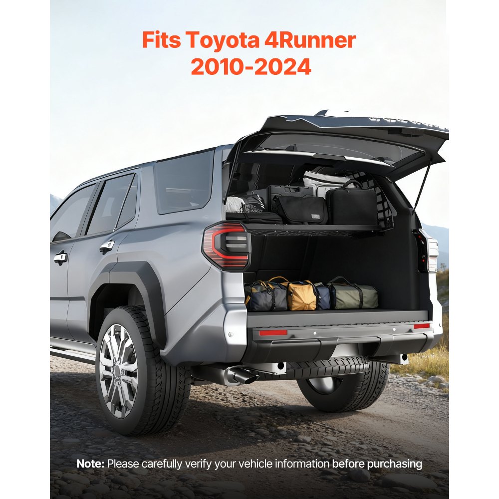 VEVOR Trunk Cargo Rack – 220 lb, 4 Adjustable Height Levels