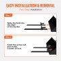 VEVOR 60" Clamp-On Pallet Forks - 4000 Lbs Capacity, Adjustable Stabilizer Bar For Tractor Bucket Loaders & Skid Steers