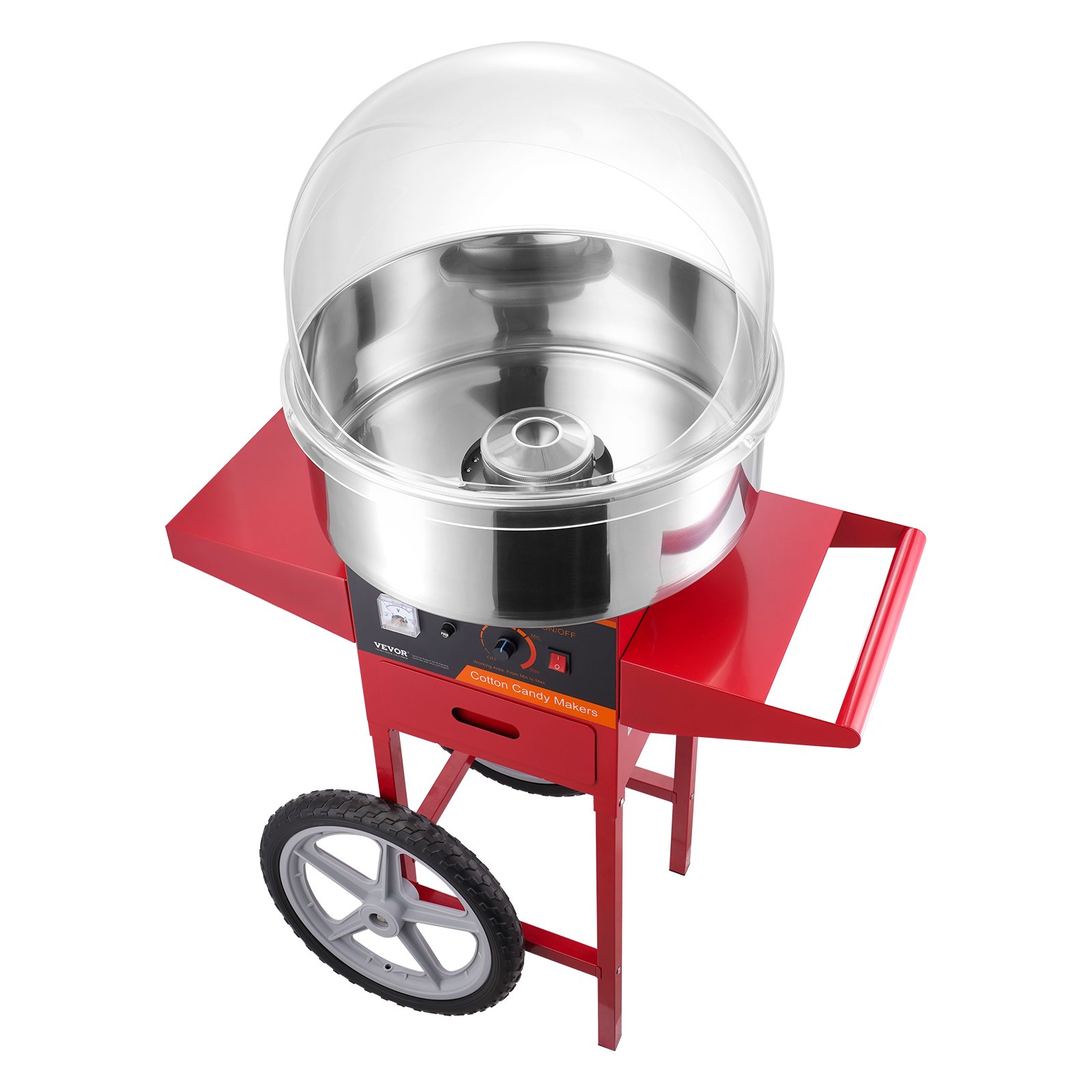 VEVOR Electric Cotton Candy Machine with Cart, 1000W Commercial Candy ...