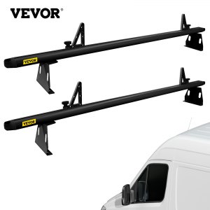 VEVOR Van Roof Ladder Rack, 2 Bars, 661 LBS Capacity, Heavy Duty ...