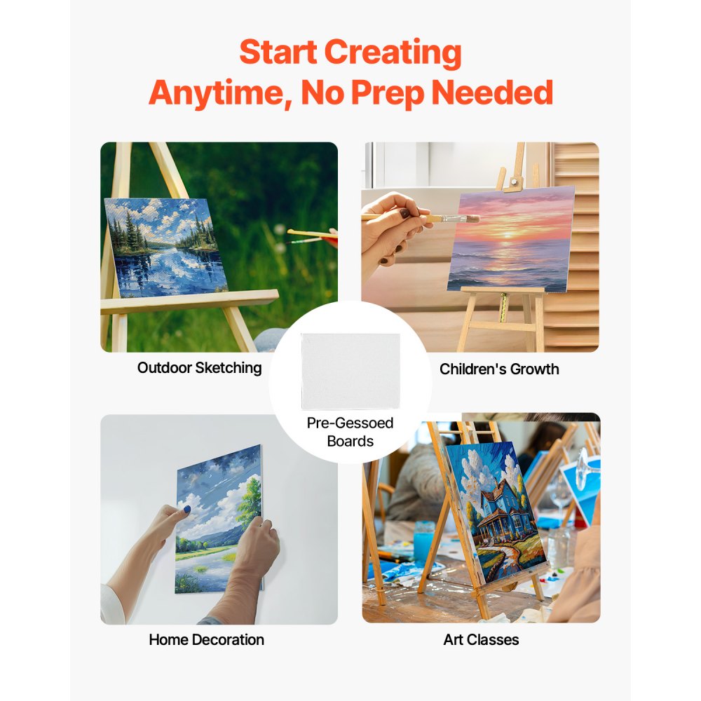 VEVOR Canvas Panels for Painting — 48 Pack Art Boards