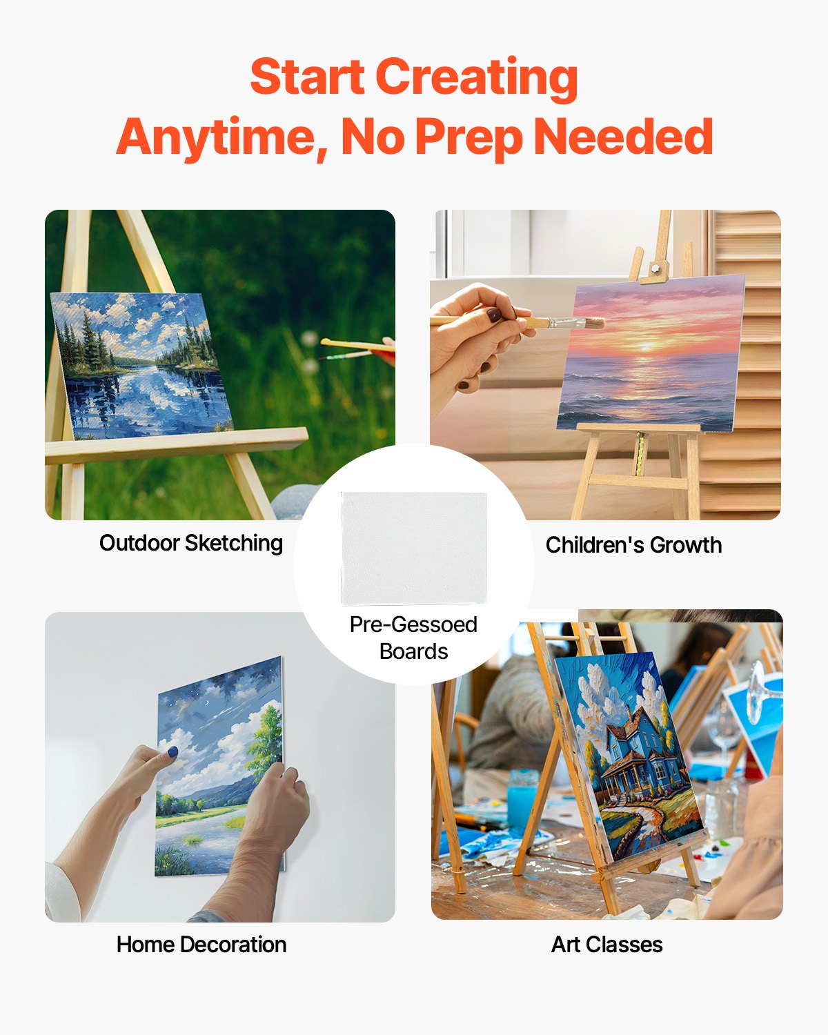 VEVOR Canvas Panels for Painting — 48 Pack Art Boards