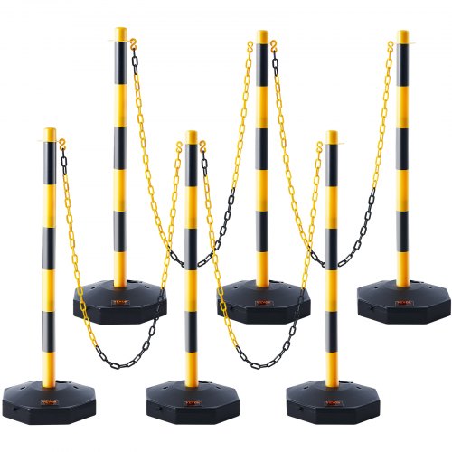 Construction Warning Post Yellow With Black Base | 100CM Safety Post ...