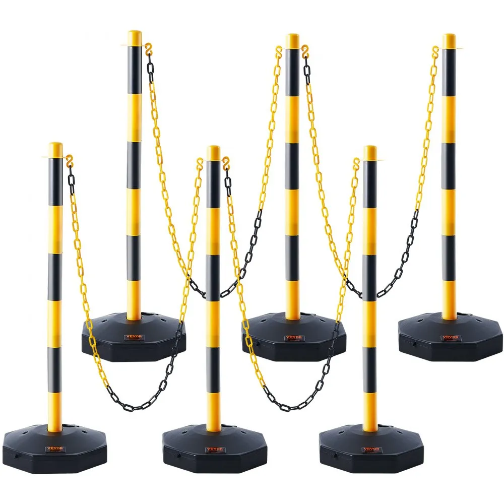 VEVOR Adjustable Traffic Delineator Post Cones, 6 Pack, Traffic Safety ...