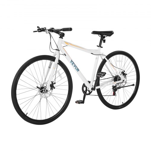 VEVOR 7 Speed Hybrid Bike – 700C Aluminum Frame, 330 lbs