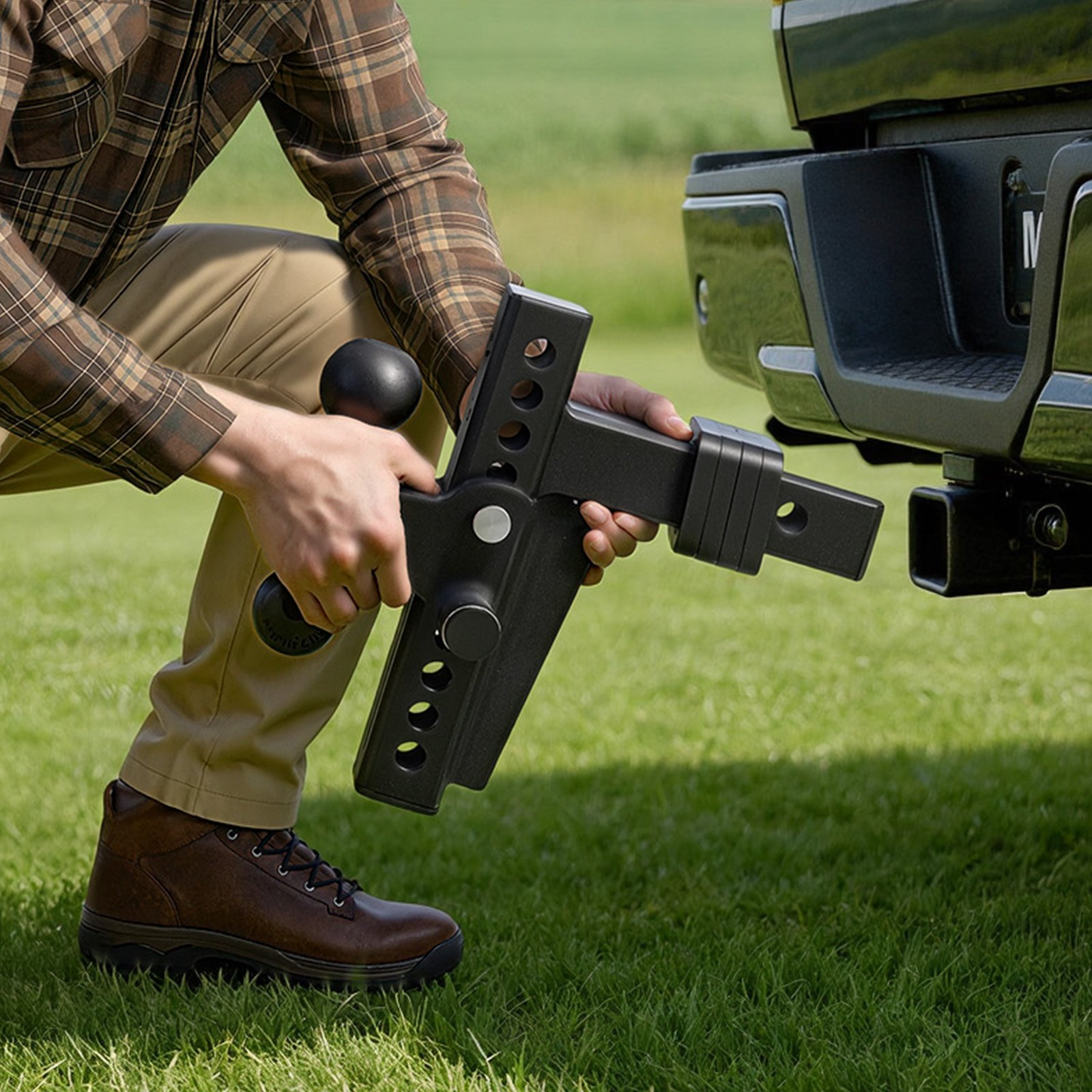 VEVOR Adjustable Trailer Hitch, Fit 2 Inch Receiver, Trailer Hitch ...