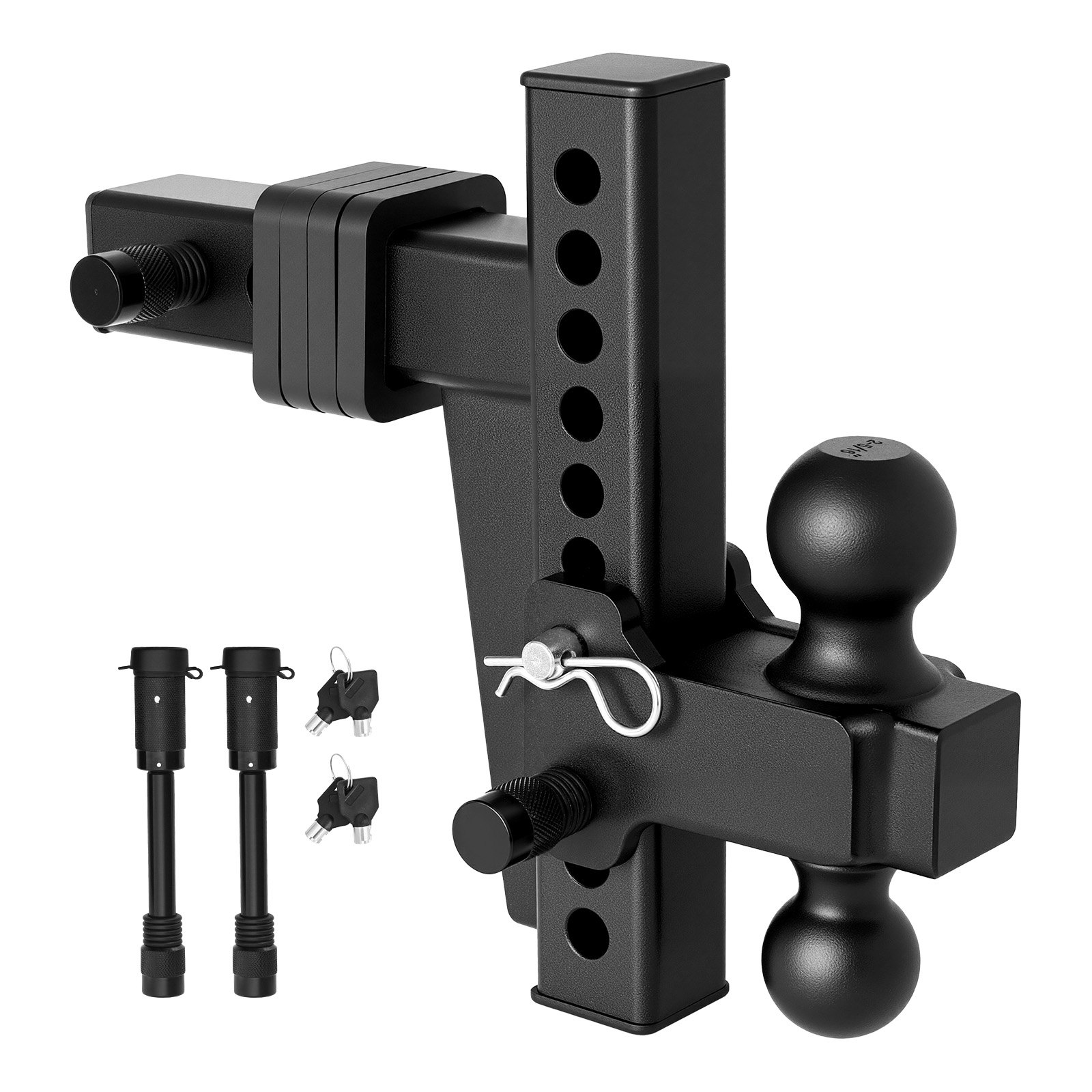 VEVOR Adjustable Trailer Hitch, Fit 2 Inch Receiver, Trailer Hitch ...