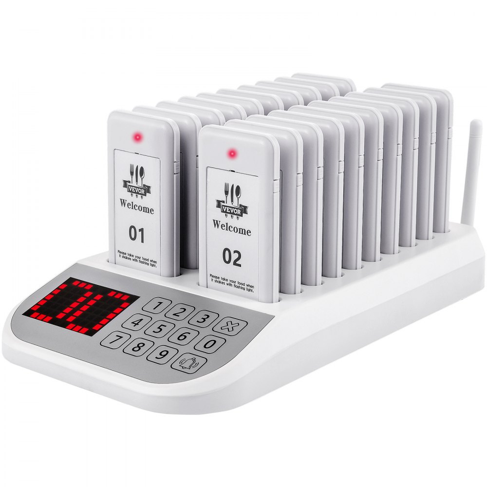 VEVOR Restaurant Pager System 20 Coasters Max 98 Nursery Pager