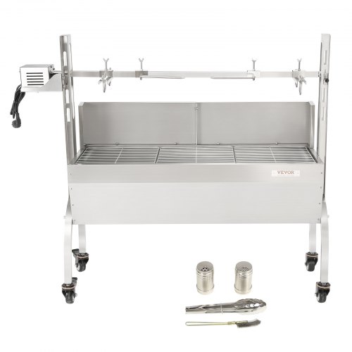 VEVOR Stainless Steel Rotisserie Grill with Windscreen, BBQ Whole Pig