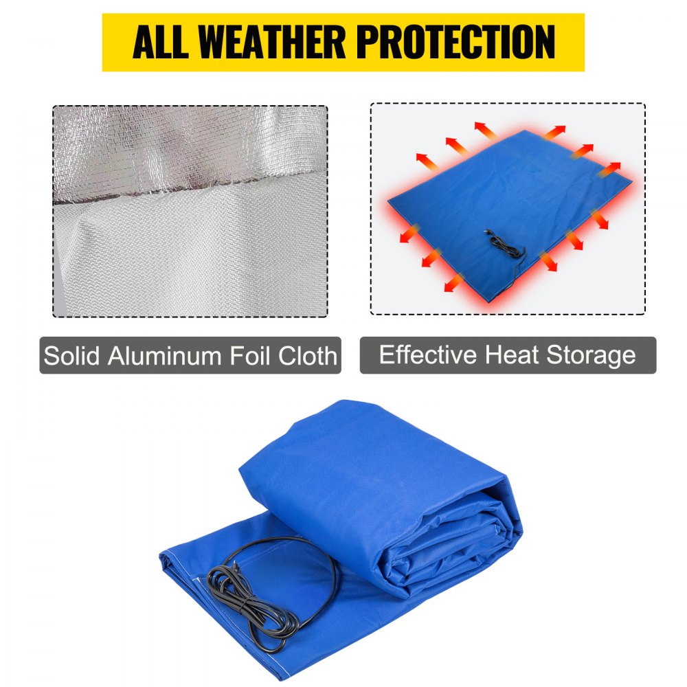 VEVOR Concrete Blanket 10' X 10’ Heated Dimensions, 12' X