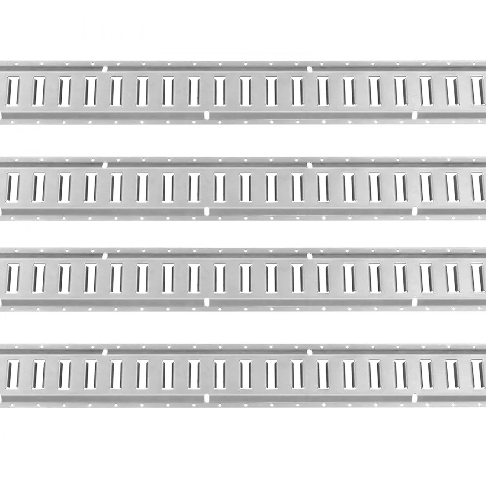 VEVOR E Track Tie-Down Rail Kit, 24PCS 5' E-Tracks Set Includes 8 Steel ...