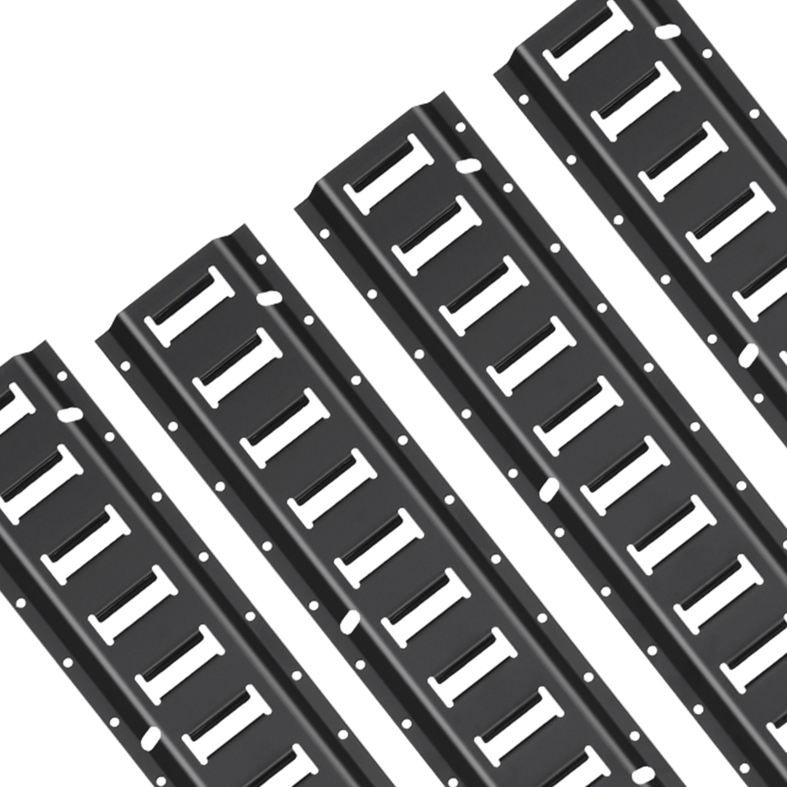 Heavy Duty Rack Rails VEVOR E Track Tie Down Rail Kit, 2' Steel Rails, 4 Pack, Secure Cargo ...