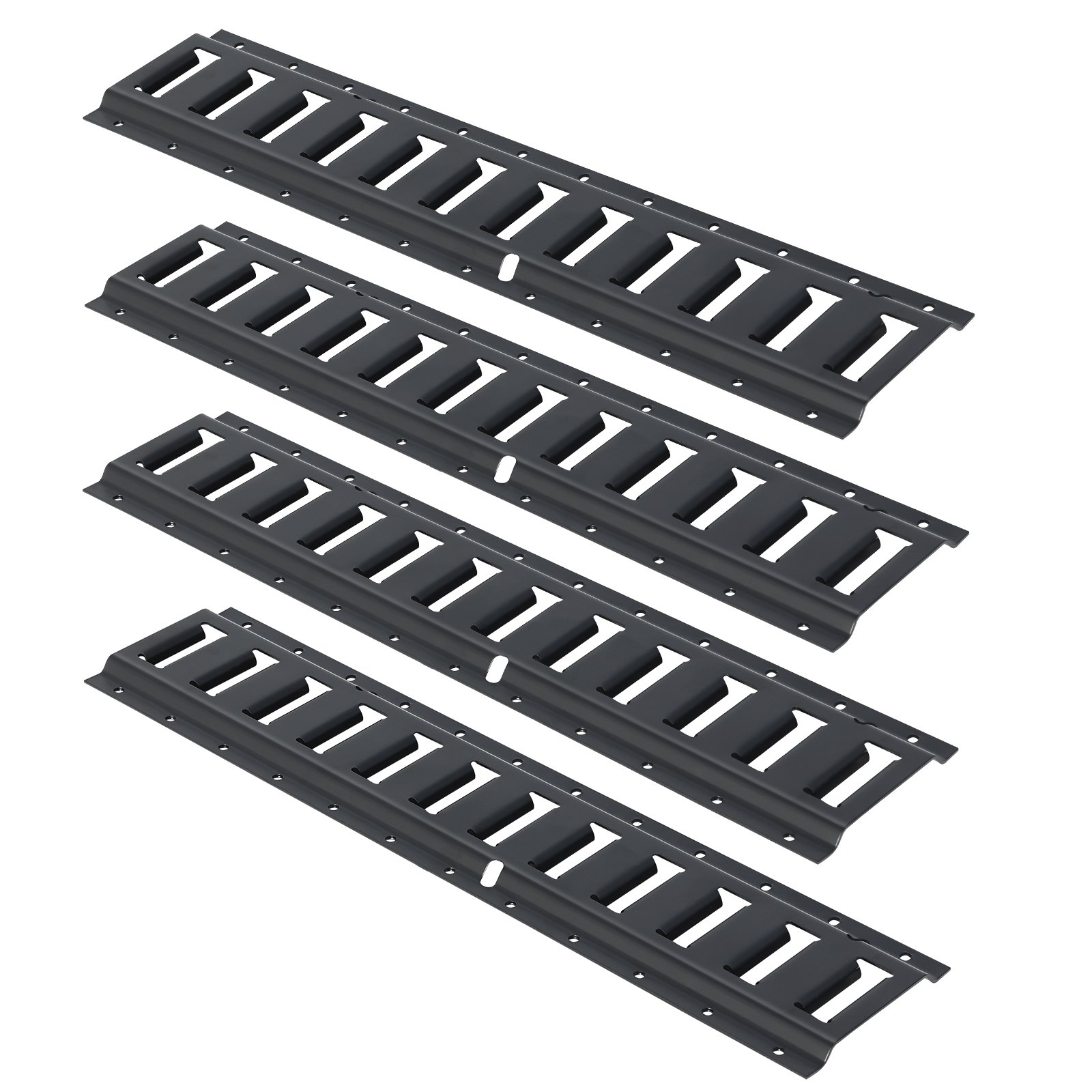 Heavy Duty Rack Rails VEVOR E Track Tie Down Rail Kit, 2' Steel Rails, 4 Pack, Secure Cargo ...