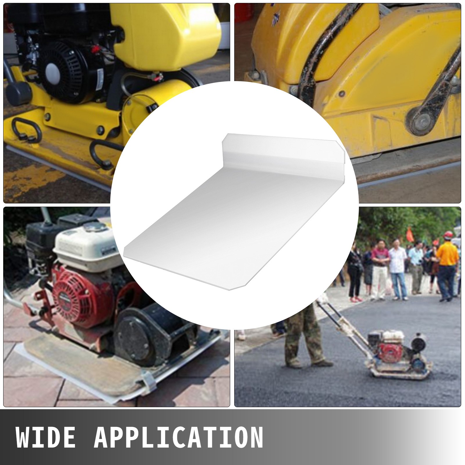 Compactor Pad Construction VEVOR Plate Compactor Pad Plate Compactor Tamper Pad Plate Tamper Pad ...