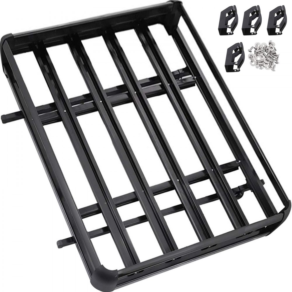 VEVOR VEVOR Universal 64x40 Inch Roof Basket, Aluminum Roof Rack ...