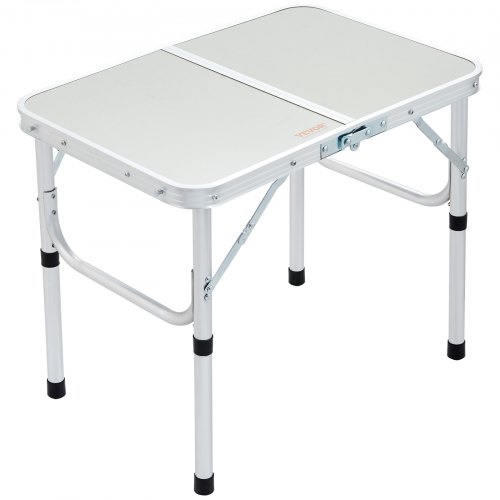 VEVOR Folding Camping Table, Adjustable Height Outdoor Portable