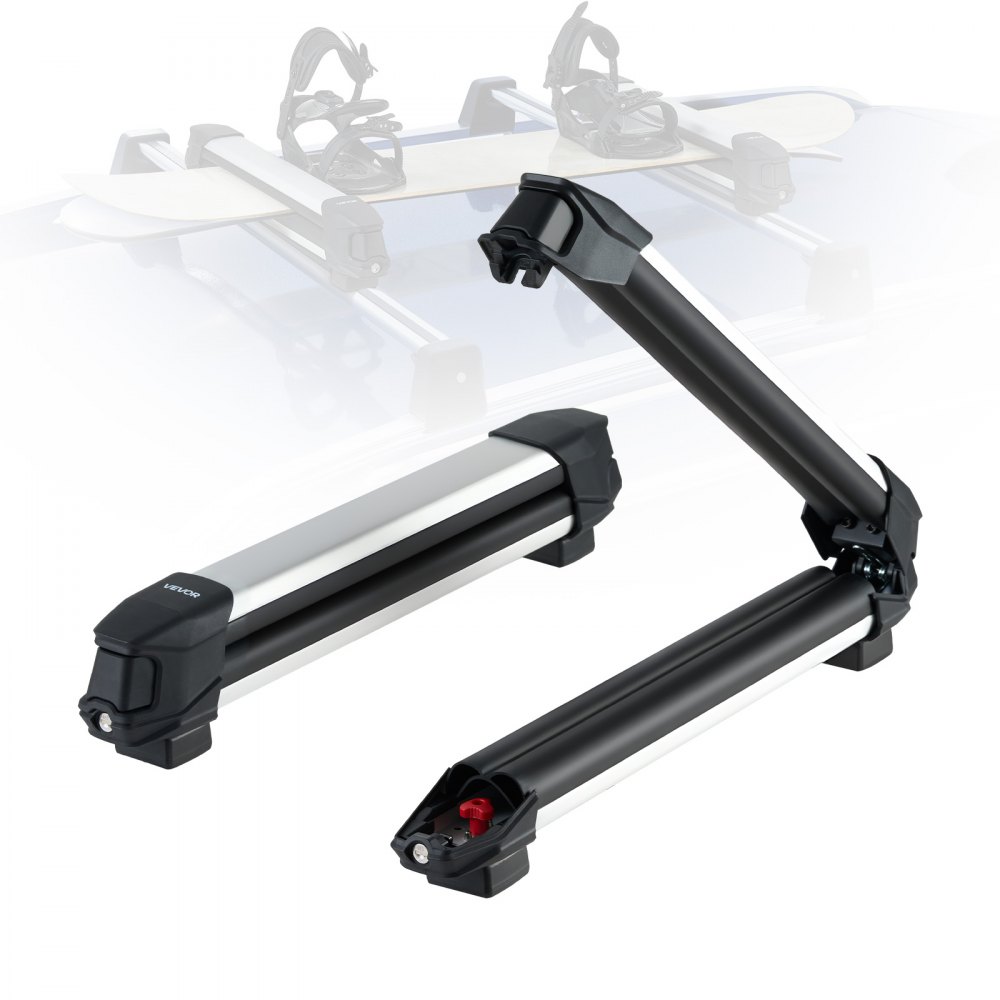 VEVOR Ski Roof Rack – 165 lbs, 2 PCS Aluminum Locking