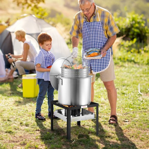 VEVOR 80 Qt Pot With Strainer – 100,000 BTU Propane Burner