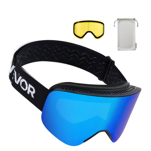 VEVOR Magnetic Lens Ski Goggles – Fit Up To 4.7 x 2.3 Inch