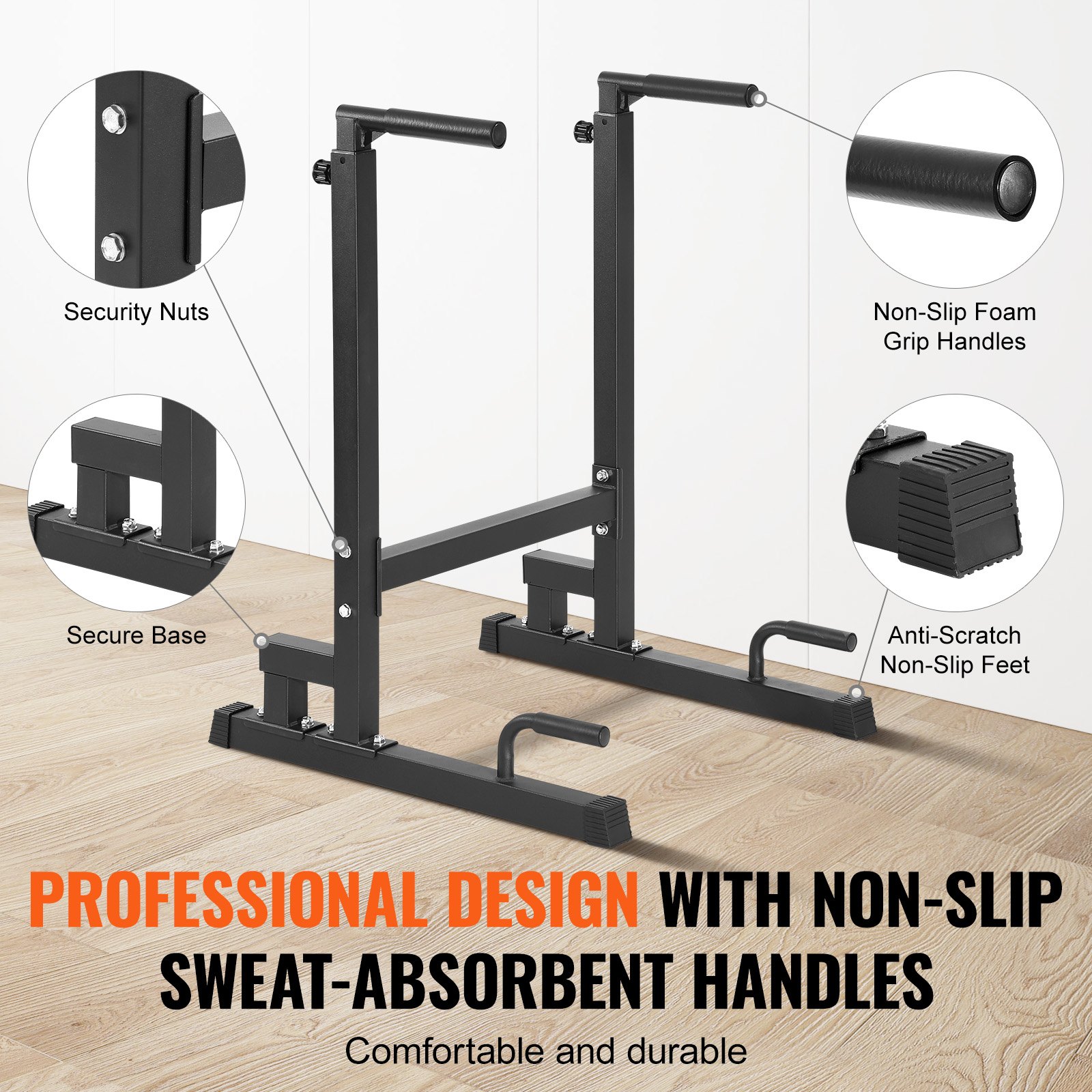 Dipping Rack VEVOR Dip Bar, 500 lbs Capacity, Heave Duty Dip Stand Station with ...