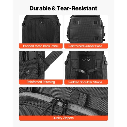 VEVOR Ski Boot Travel Bag – 55L Backpack, 1680D Waterproof