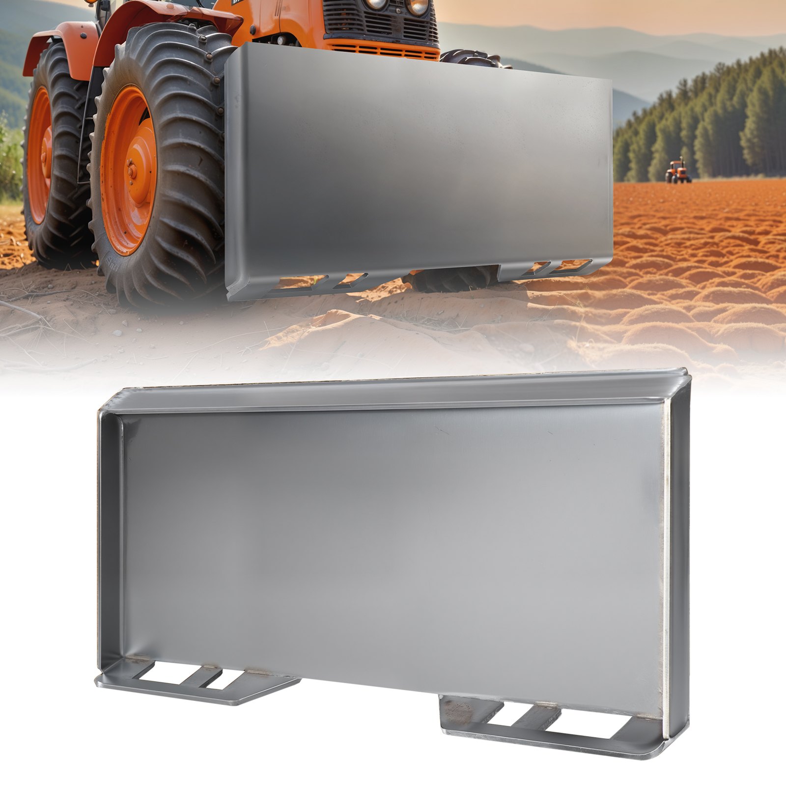VEVOR 3/8" Skid Steer Attachment Plate, Universal Quick Attach Plate ...