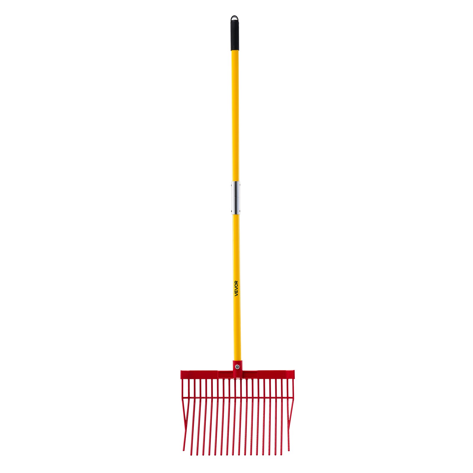 VEVOR Manure Fork, 18 Angled Tines, Horse Manure Rake with Long ...