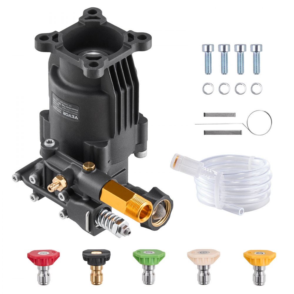 VEVOR Pressure Washer Pump, 3/4" Shaft Horizontal, 3500 PSI, 2.5GPM ...