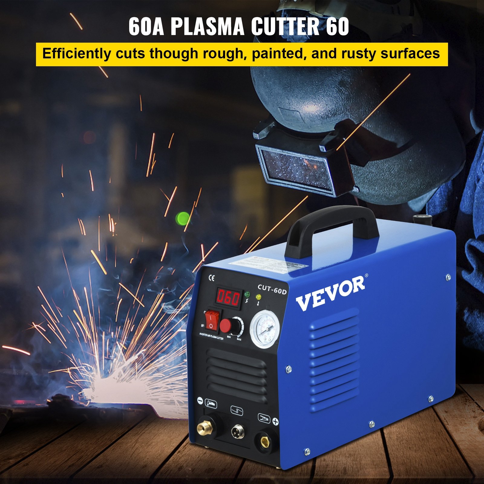 VEVOR VEVOR 60 Amp Plasma Cutter Arc Dual Voltage 220V Plasma Cutting